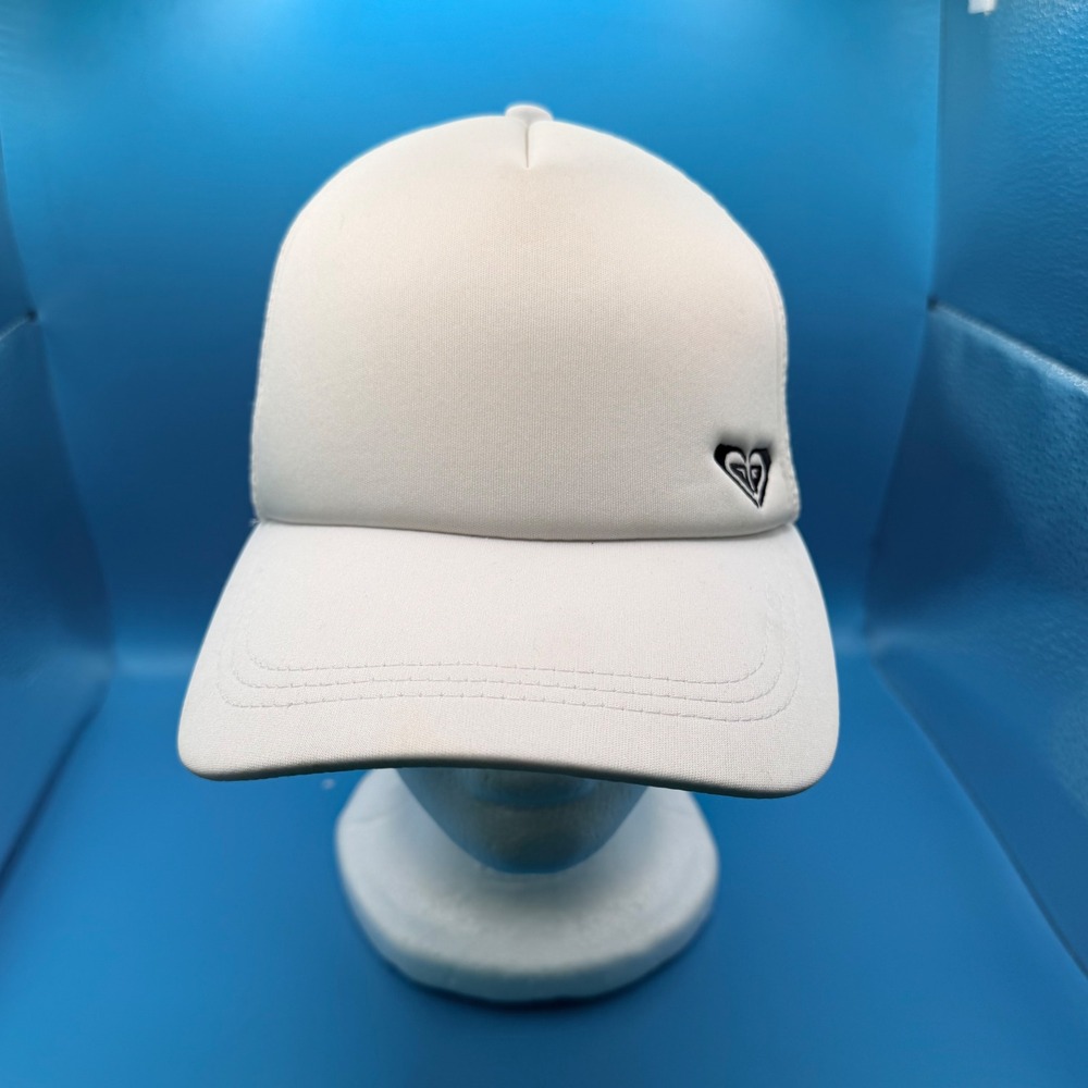 Roxy Dig This White Mesh Back Trucker Hat Snapback Cap Logo